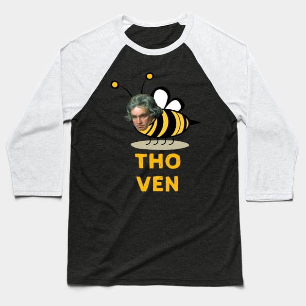 Bee-thoven Baseball T-Shirt by Guastevi